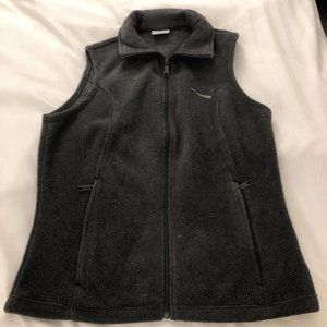 Columbia Fleece Vest Full Zip Women's Size Medium Gray